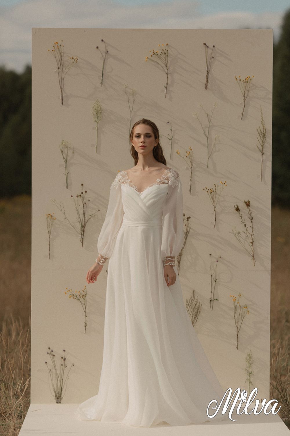 Свадебное платье от бренда Milva 'Грейси' шифоновое