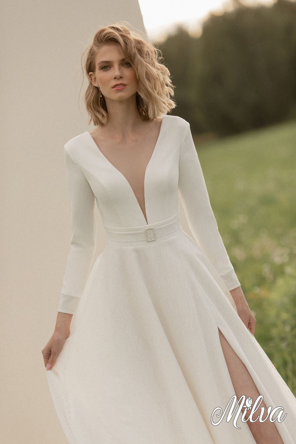 Свадебное платье от бренда Milva 'Нова' в стиле - С рукавами