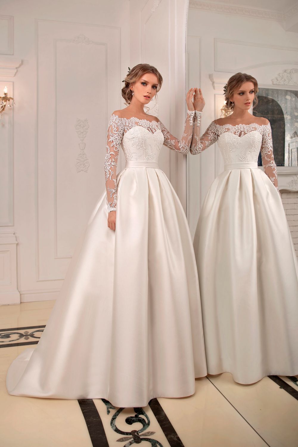 Свадебное платье от бренда Tatiana Kaplun 'Антония' в стиле - С рукавами