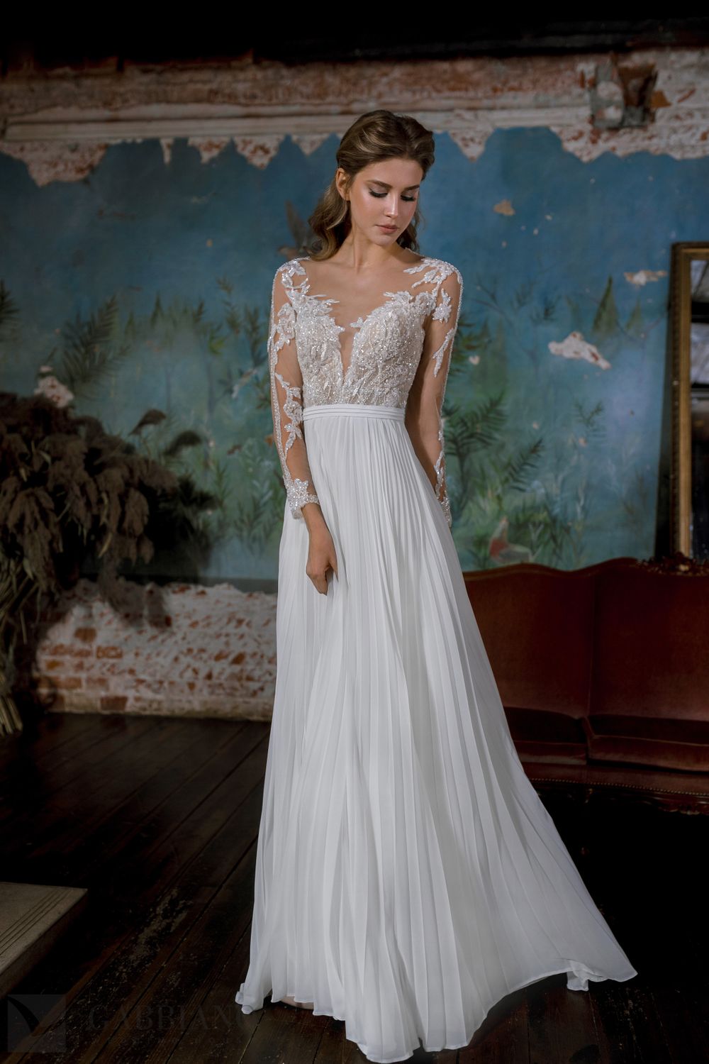 Свадебное платье от бренда Gabbiano 'Мирель' в Греческом стиле