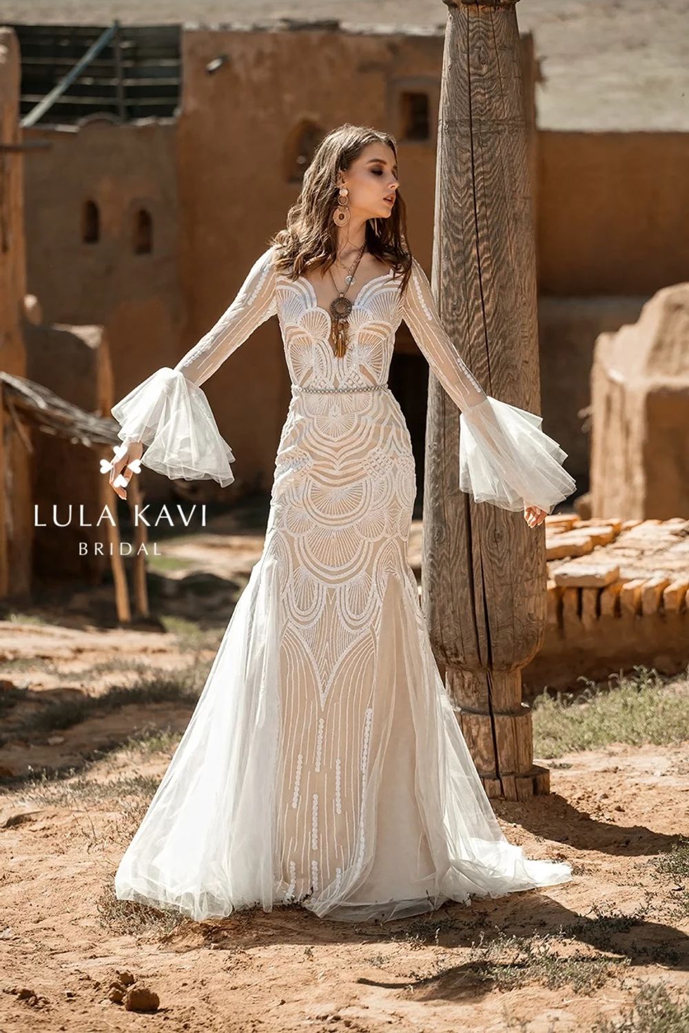 Свадебное платье от бренда LULA KAVI 'Меймуна'винтажное