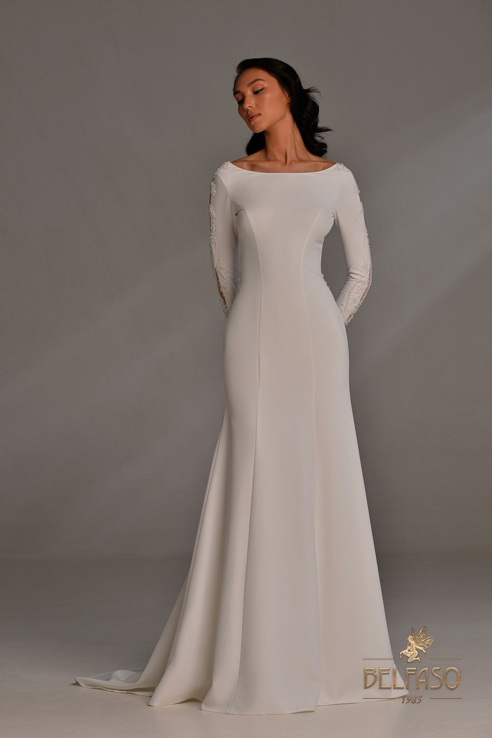 Свадебное платье от бренда Belfaso 'Эколь' атласное