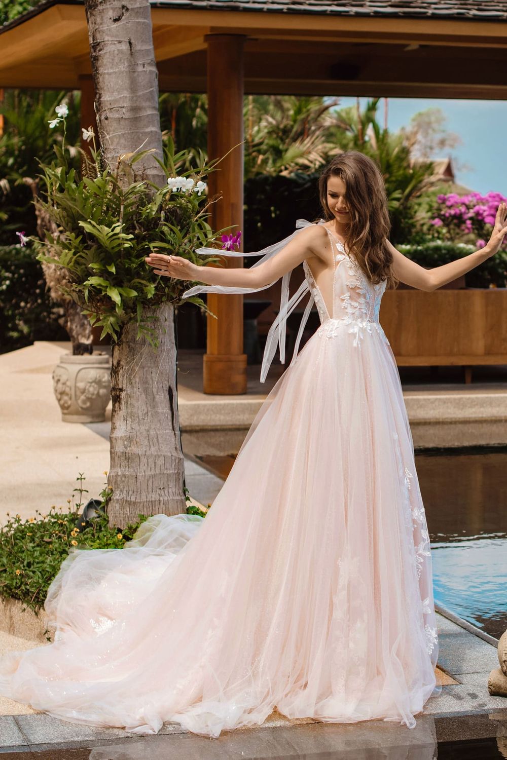 Свадебное платье от бренда Gabbiano 'Лоллин' пляжное