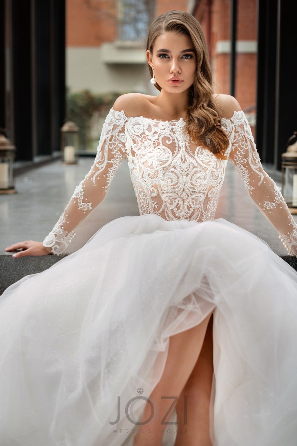 Свадебное платье от бренда Gabbiano 'Шармель' кружевное