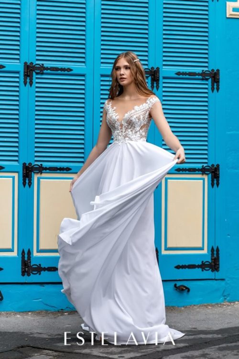 Свадебное платье от бренда Estelavia 'Ева' пляжное