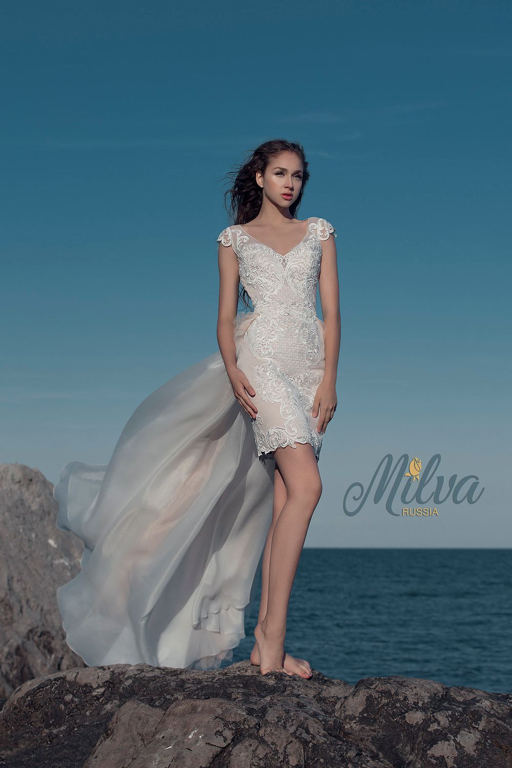Свадебное платье от бренда Milva 'Эдж' пляжное